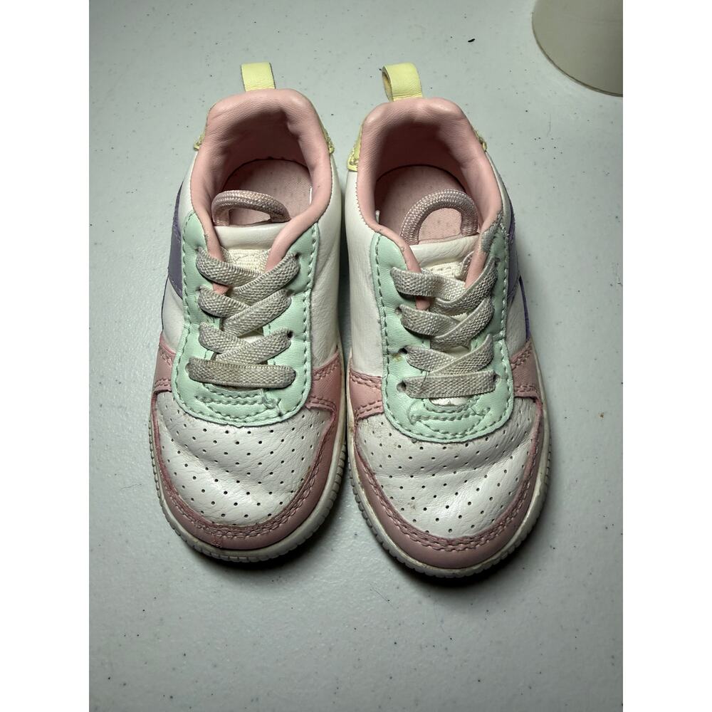 Carter’s kids Shoes White Yellow Pink Purple Slip On Size 5 0195